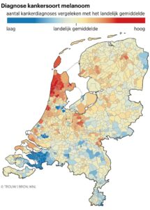 Huidkanker: uniek inzicht in kankerverdeling Nederland